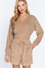 Load image into Gallery viewer, Elasticized Hem Terry Towelling Top
