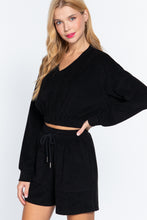 Load image into Gallery viewer, Elasticized Hem Terry Towelling Top