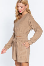 Load image into Gallery viewer, Elasticized Hem Terry Towelling Top