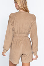 Load image into Gallery viewer, Elasticized Hem Terry Towelling Top
