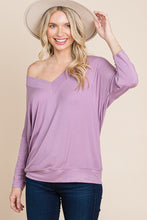 Load image into Gallery viewer, Solid Rib Modal Casual 3/4 Sleeves Dolman Sleeves Top