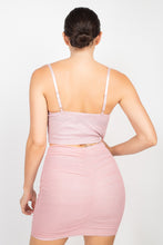 Load image into Gallery viewer, Shirred Cami Top &amp; Mini Skirts Set