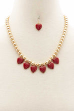 Load image into Gallery viewer, Heart Ball Bead Necklace