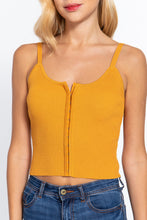Load image into Gallery viewer, Front Closure With Hooks Sweater Cami Top