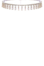 Load image into Gallery viewer, Crystal Baguette Piano Choker Necklace