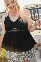 Load image into Gallery viewer, Lace Trim Detail Two Shoulder Back Cross Top