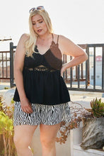 Load image into Gallery viewer, Lace Trim Detail Two Shoulder Back Cross Top