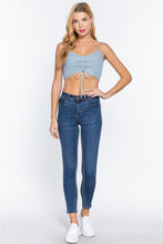 Load image into Gallery viewer, Front Ruched Detail Sweater Knit Crop Cami Top