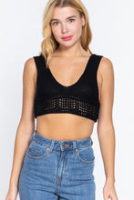 Load image into Gallery viewer, Textured Crop Sweater Tank Top