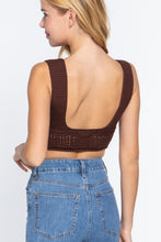 Load image into Gallery viewer, Textured Crop Sweater Tank Top