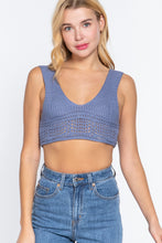 Load image into Gallery viewer, Textured Crop Sweater Tank Top