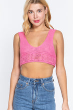 Load image into Gallery viewer, Textured Crop Sweater Tank Top