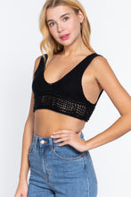 Load image into Gallery viewer, Textured Crop Sweater Tank Top