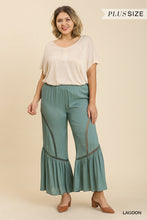 Load image into Gallery viewer, Wide Leg Elastic Waist Lace Tape Pants