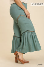 Load image into Gallery viewer, Wide Leg Elastic Waist Lace Tape Pants