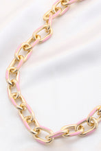 Load image into Gallery viewer, Color Metal Oval Link Necklace
