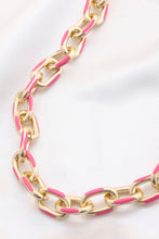 Load image into Gallery viewer, Color Metal Oval Link Necklace