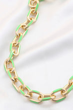 Load image into Gallery viewer, Color Metal Oval Link Necklace