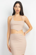 Load image into Gallery viewer, Asymmetrical Cross Back Top &amp; Skirts Set