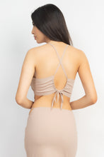 Load image into Gallery viewer, Asymmetrical Cross Back Top &amp; Skirts Set