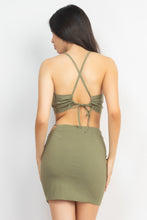 Load image into Gallery viewer, Asymmetrical Cross Back Top &amp; Skirts Set