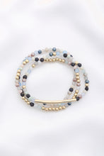 Load image into Gallery viewer, 3 Row Glass Bead Stretch Bracelet
