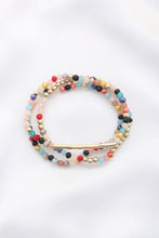 Load image into Gallery viewer, 3 Row Glass Bead Stretch Bracelet