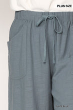 Load image into Gallery viewer, Frayed Wide Leg Pants With Pockets