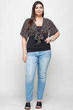 Load image into Gallery viewer, Plus Size Ditsy Floral Print Cropped Bolero Cardigan