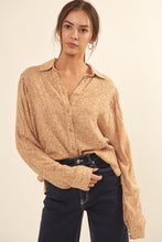 Load image into Gallery viewer, Collared Neckline Floral-print Shirt