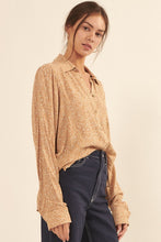 Load image into Gallery viewer, Collared Neckline Floral-print Shirt