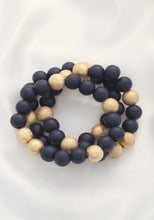 Load image into Gallery viewer, Metal Wood Bead Bracelet