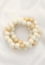 Load image into Gallery viewer, Metal Wood Bead Bracelet