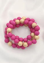 Load image into Gallery viewer, Metal Wood Bead Bracelet