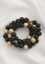 Load image into Gallery viewer, Metal Wood Bead Bracelet