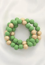 Load image into Gallery viewer, Metal Wood Bead Bracelet