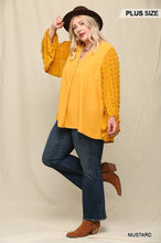 Load image into Gallery viewer, Woven And Textured Chiffon Top With Voluminous Sheer Sleeves