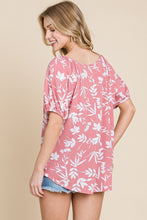 Load image into Gallery viewer, Floral T/r Span Babydoll Top