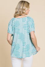 Load image into Gallery viewer, Hounds Tooth And Check Plaid Top