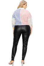Load image into Gallery viewer, Plus gold &amp; floral pattern print belted romer