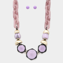 Load image into Gallery viewer, Hexagon Shape Link Oval Link Necklace