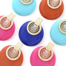 Load image into Gallery viewer, Round Metal Post Earring