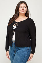 Load image into Gallery viewer, Solid Ribbed Pointelle Cardigan
