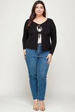 Load image into Gallery viewer, Solid Ribbed Pointelle Cardigan