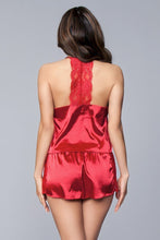 Load image into Gallery viewer, Relaxed Fit, Lightweight, Top And Shorts Are Satin With Touches Of Lace