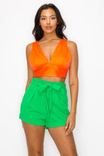 Load image into Gallery viewer, Smock V-neck Satin Bra Top
