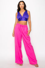 Load image into Gallery viewer, Smock V-neck Satin Bra Top