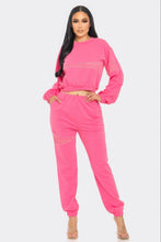 Load image into Gallery viewer, Terry Mesh &amp; Rhinestone Detail Set
