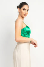 Load image into Gallery viewer, Rhinestone Strap Sweetheart Bodysuit