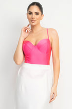 Load image into Gallery viewer, Rhinestone Strap Sweetheart Bodysuit